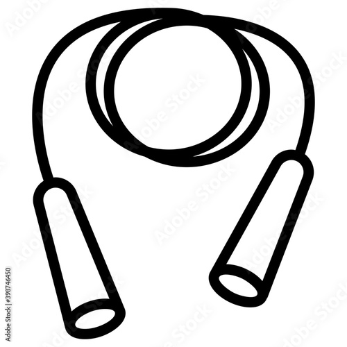 Icon of skipping rope in line design.