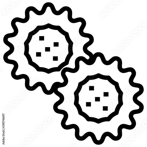 Sweat biscuits vector in line design 
