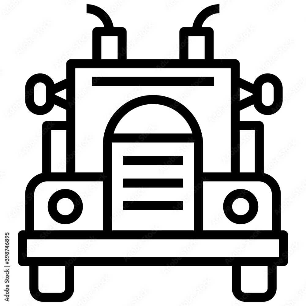 Line heavy truck vector design Stock Vector | Adobe Stock