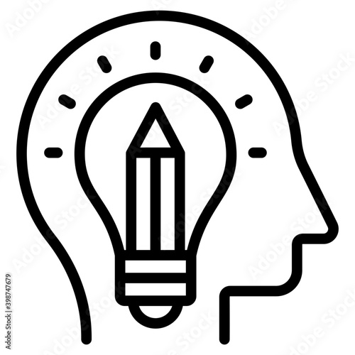 Creative idea vector in line design 