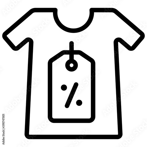 Cloth sale icon design line vector 