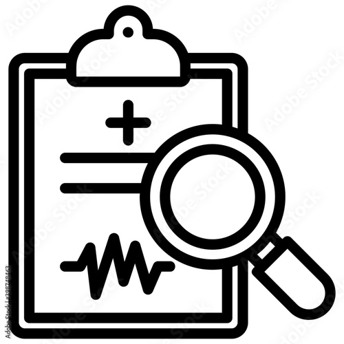 Line medical report vector design 