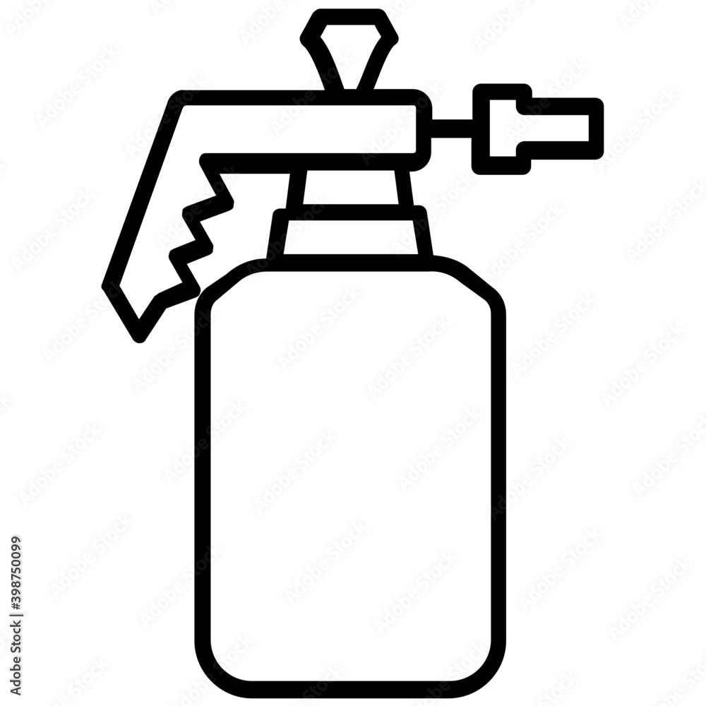 Chemical foam spray line icon Chemical foam spray line icon