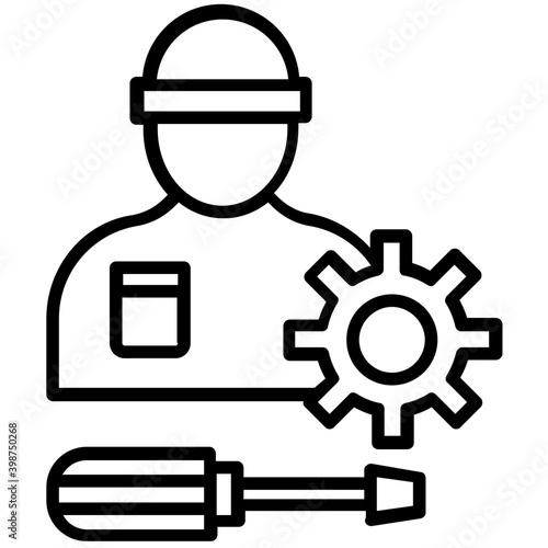 Foreman icon isolated on white background 
