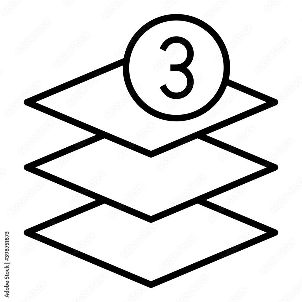 Icon of design layer in line design. Icon of design layer in line design.