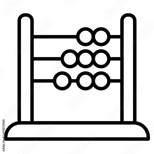 Abacus icon in line  design 