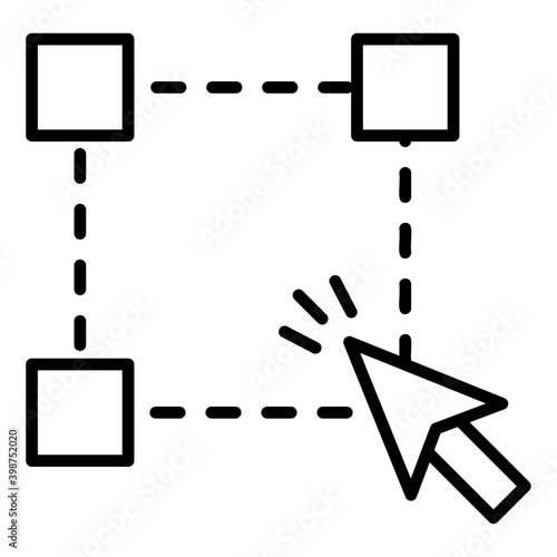 Icon of select tool in line design.