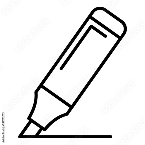 Icon of highlighter, line design.