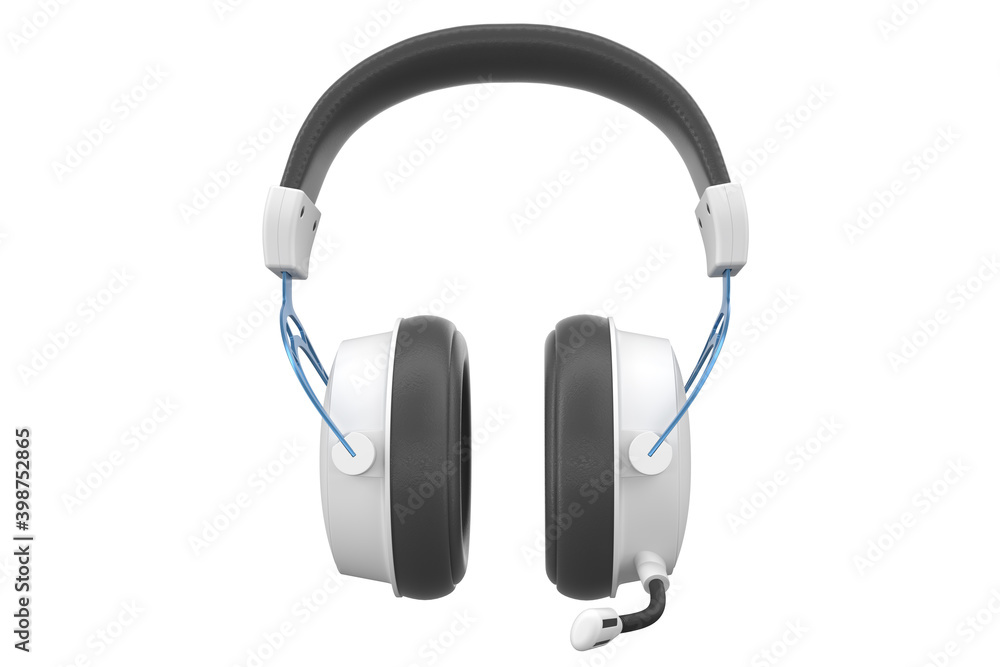 3D rendering of gaming headphones with microphone for cloud gaming and streaming 3D rendering of gaming headphones with microphone for cloud gaming and streaming