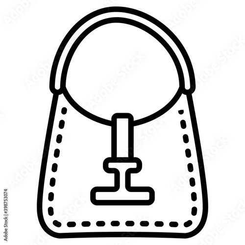Hobo bag icon design, line vector 