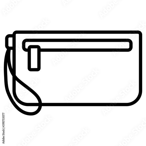 Wristlet, line vector icon design 