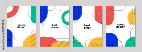 Abstract geometric universal cover designs for Annual Report, Brochures, Flyers, Presentations, Leaflet, Magazine.