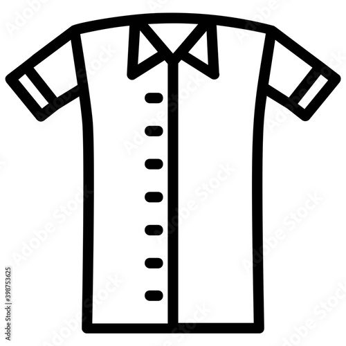 Casual shirt icon in line design 