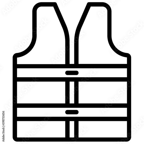 Safety vest vector in line design 