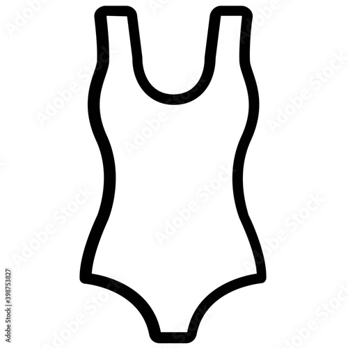 Swimming clothes vector in line design 
