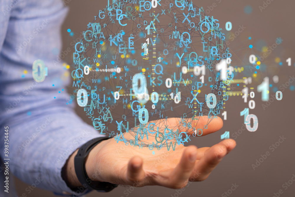 Artificial Intelligence Cloud technology. Integrated digital web concept background Artificial Intelligence Cloud technology. Integrated digital web concept background