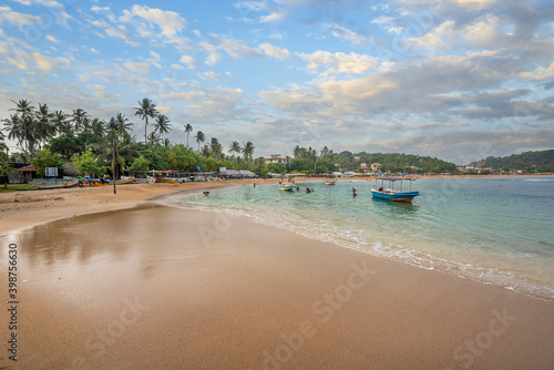 The tropical beach in Unawatuna, Sri Lanka