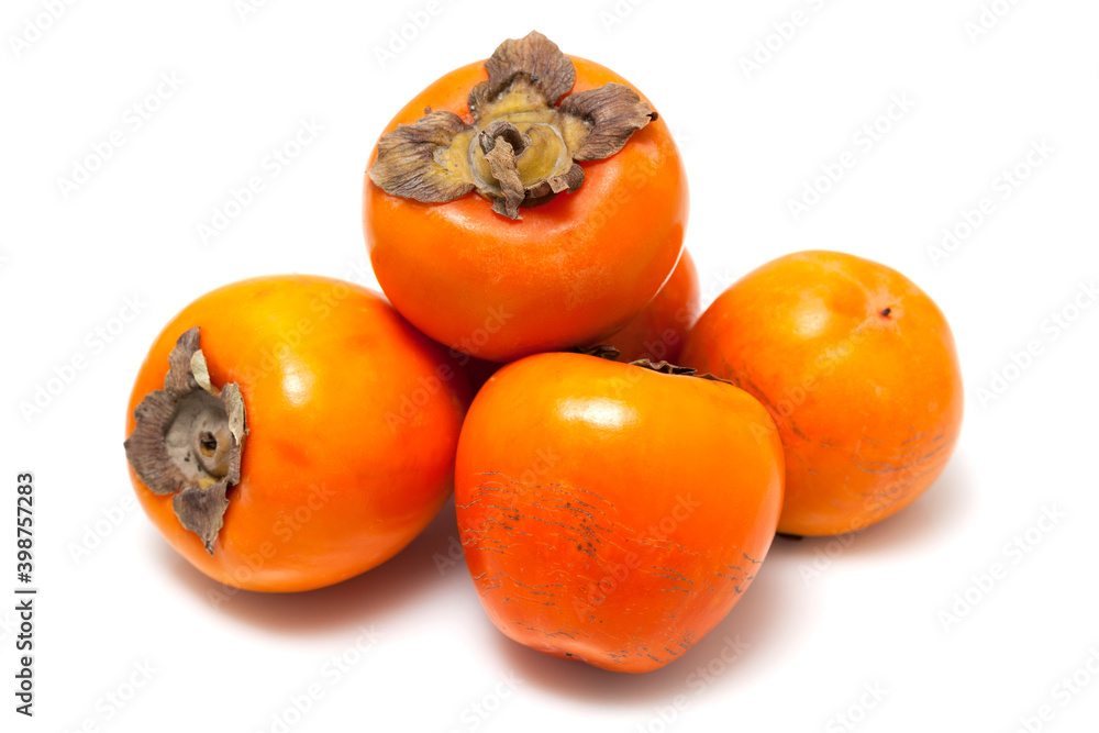 Ripe persimmon isolated on a white background Ripe persimmon isolated on a white background