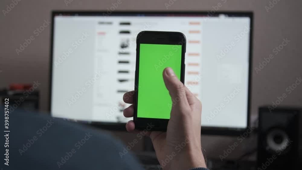 Stock clip of someone using a phone in online store. Stock clip of someone using a phone in online store.