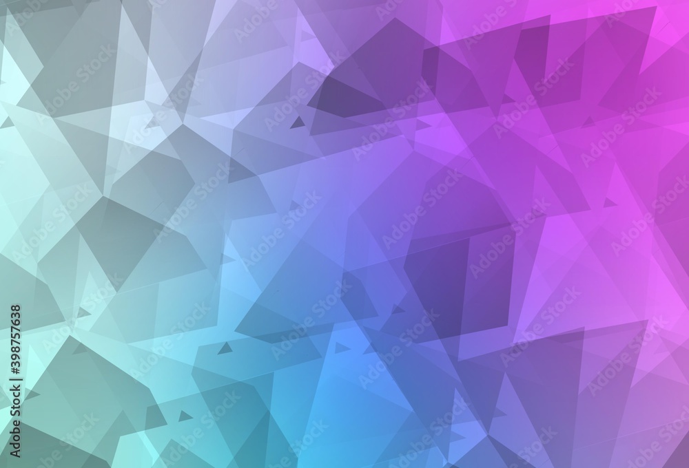 Obraz premium Light Pink, Blue vector texture with abstract poly forms.