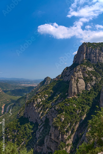 Mountains in Montserrat in Catalonia of Spain in a sunny day © Anna Gubareva