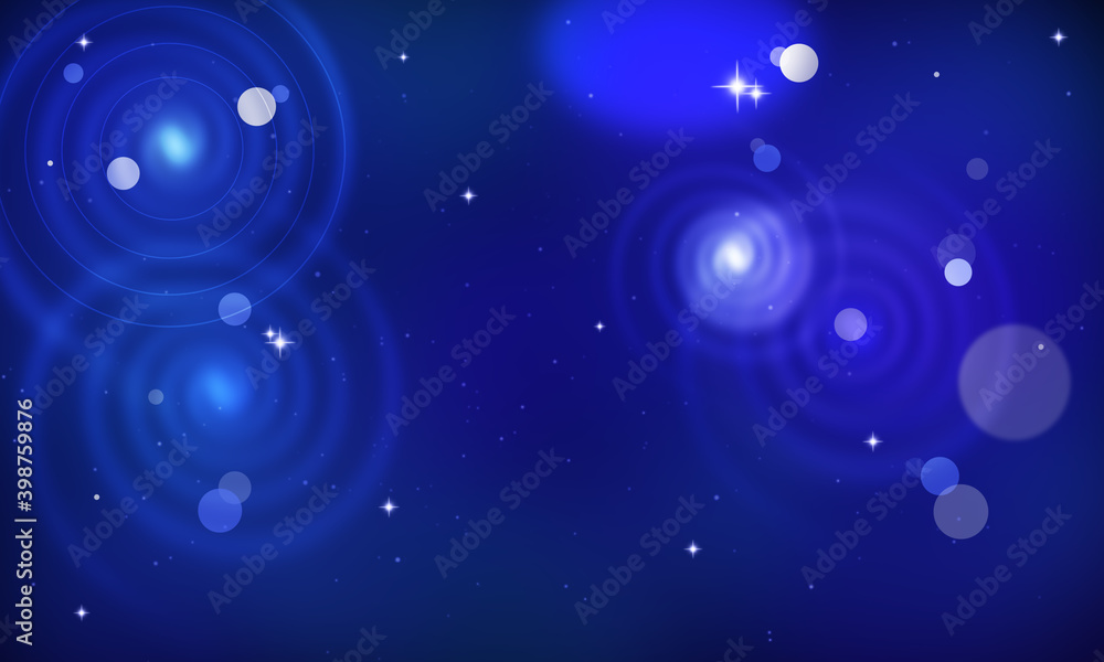Dark blue abstract background with bokeh lights and stars Dark blue abstract background with bokeh lights and stars