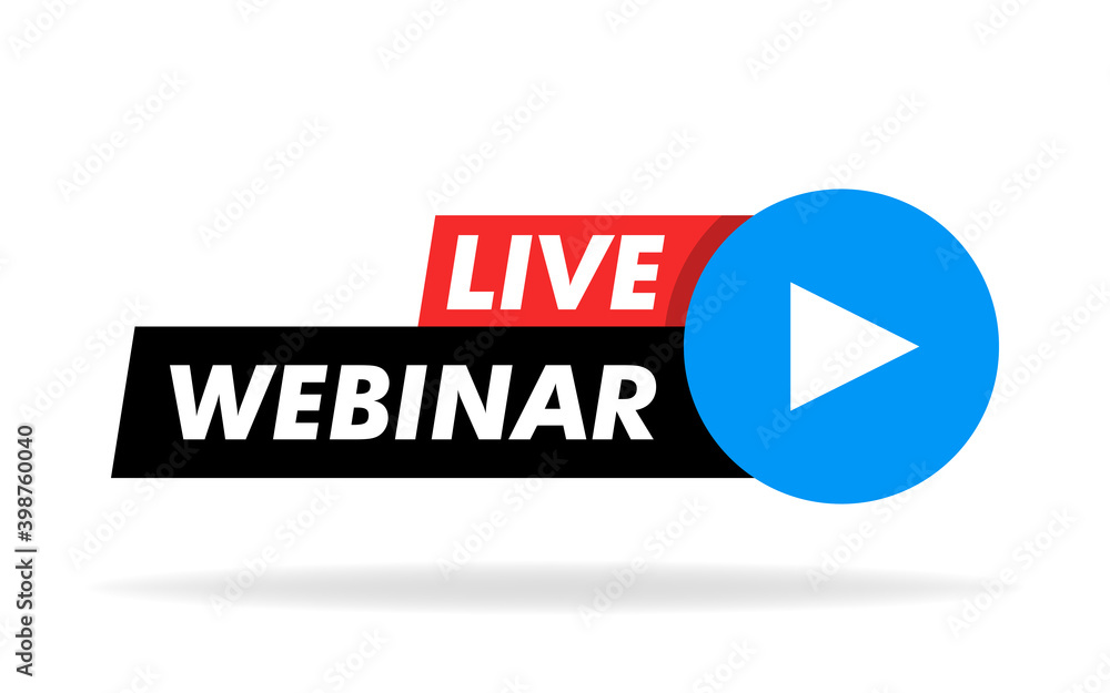 Free webinar play online button vector illustration Free webinar play online button vector illustration