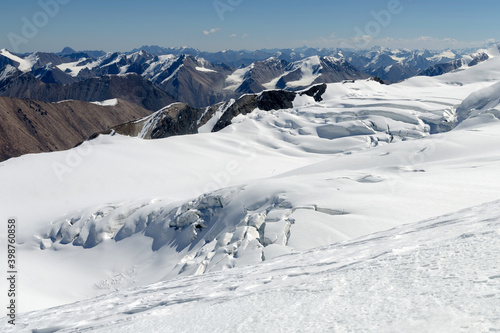 High mountain landscape. Semenov Glacier, Central Tian Shan, Kyrgyzstan. © Kirill