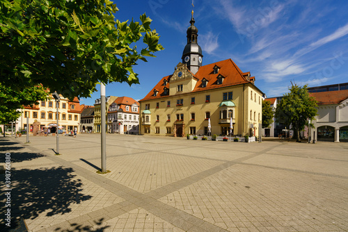 Historisches Rathaus der Stadt Borna am Bornaer Markt , Landkreis Leipzig, Sachsen, Deutschland photo