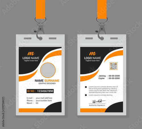 Corporate Employee ID Card Design Template