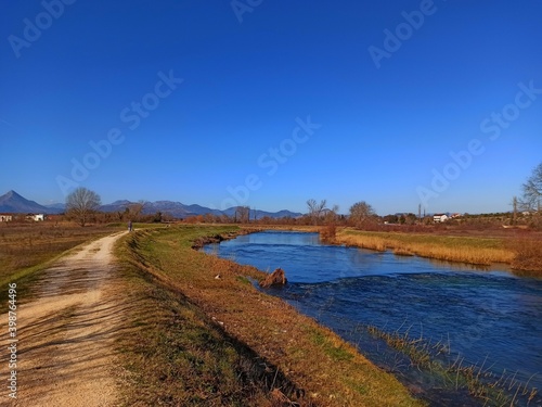 landscape with river and sky