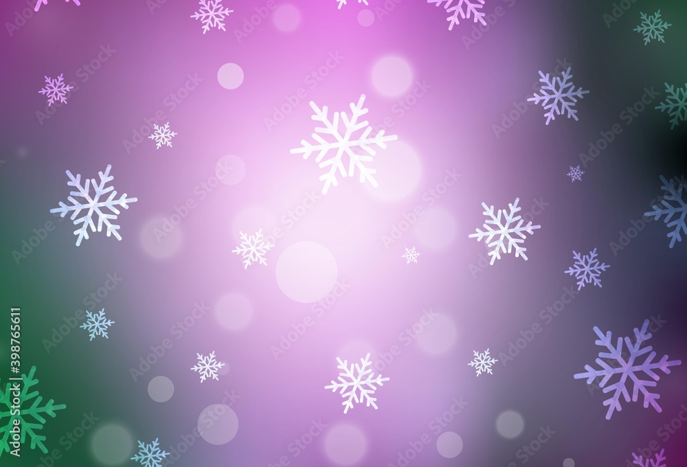 Light Pink, Green vector backdrop in holiday style. Light Pink, Green vector backdrop in holiday style.