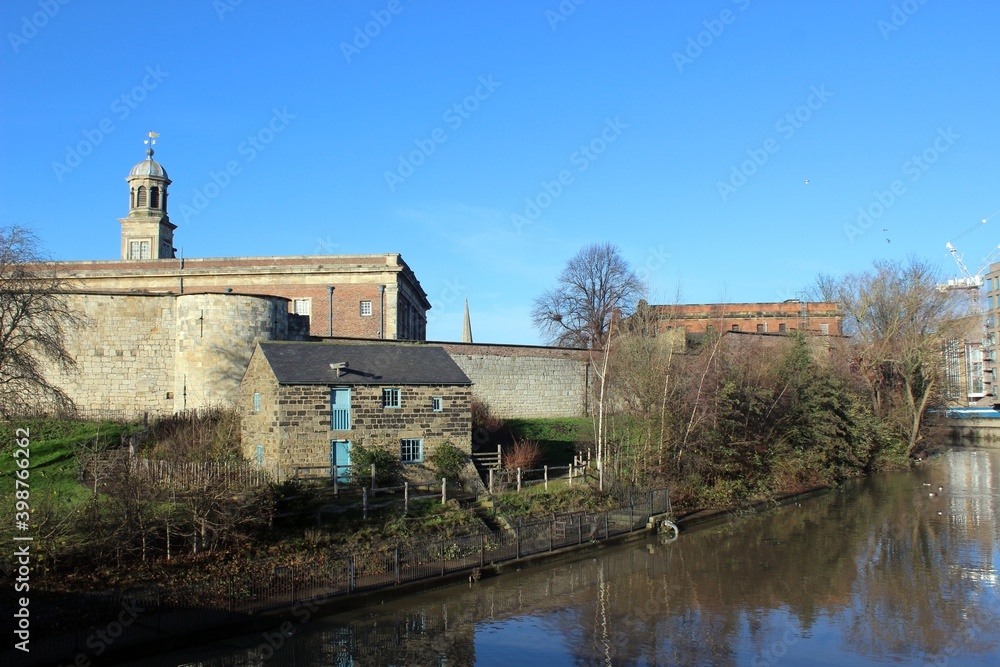 River Foss and the ramparts of the former York Castle.