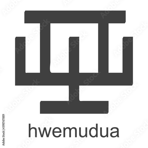 vector icon with african adinkra symbol Hwe Mu Dua