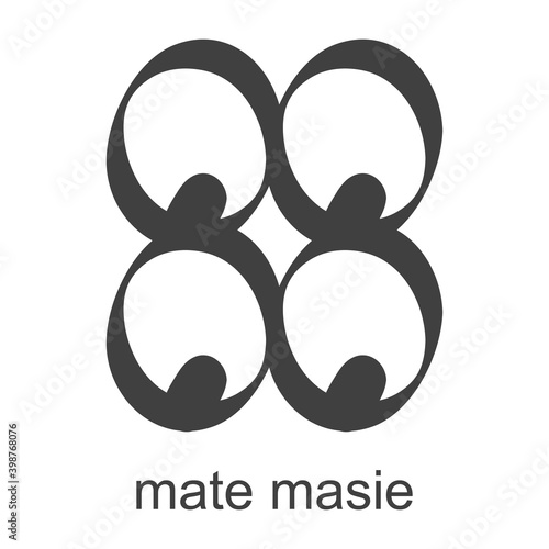vector icon with african adinkra symbol Mate Masie