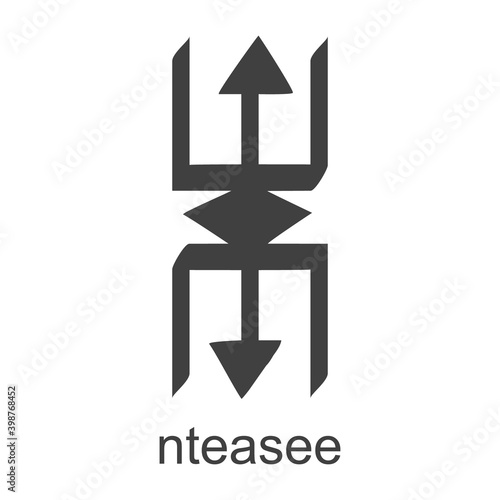 vector icon with african adinkra symbol Nteasee