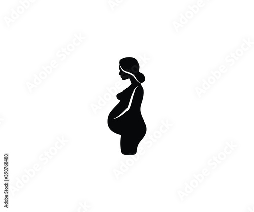 Pregnant woman vector isolated illustration. Pregnancy icon