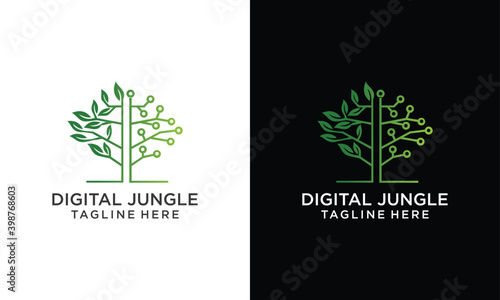 Ornament logo design concept tecnology Universal ornament design.