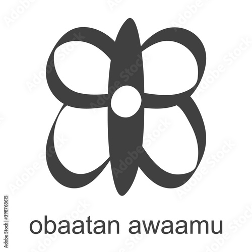  vector icon with african adinkra symbol Obaatan Awaamu