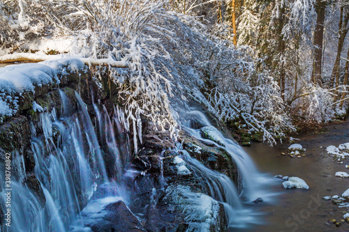 Allgäu - Wasserfall - Winter - Schnee - Gerats  photo