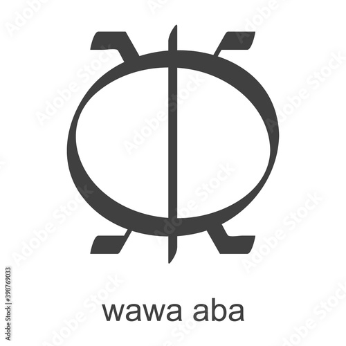 Vector icon with african adinkra symbol Wawa Aba