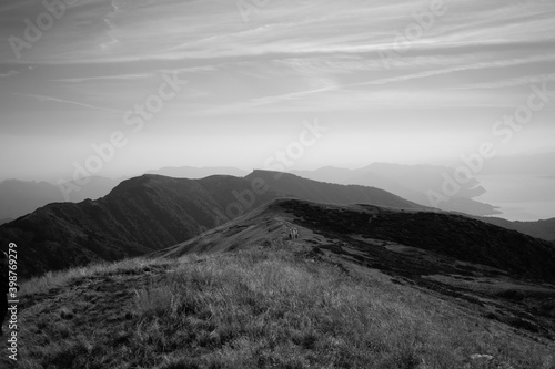 a landscape with hills and grass