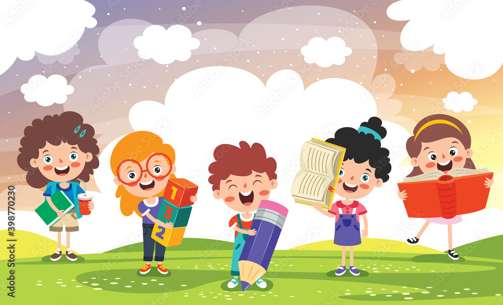 Education Concept Funny School Child Education Concept Funny School Child