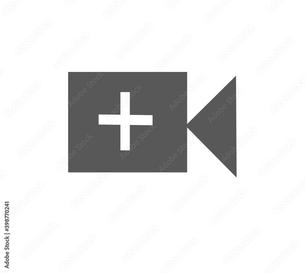 video camera symbol or button with white background. video camera symbol or button with white background.