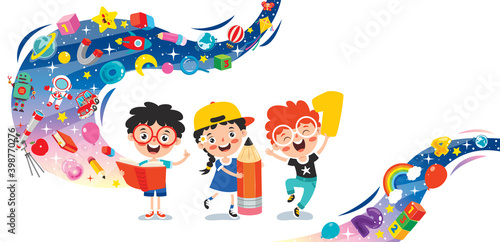 Education Concept Funny School Child