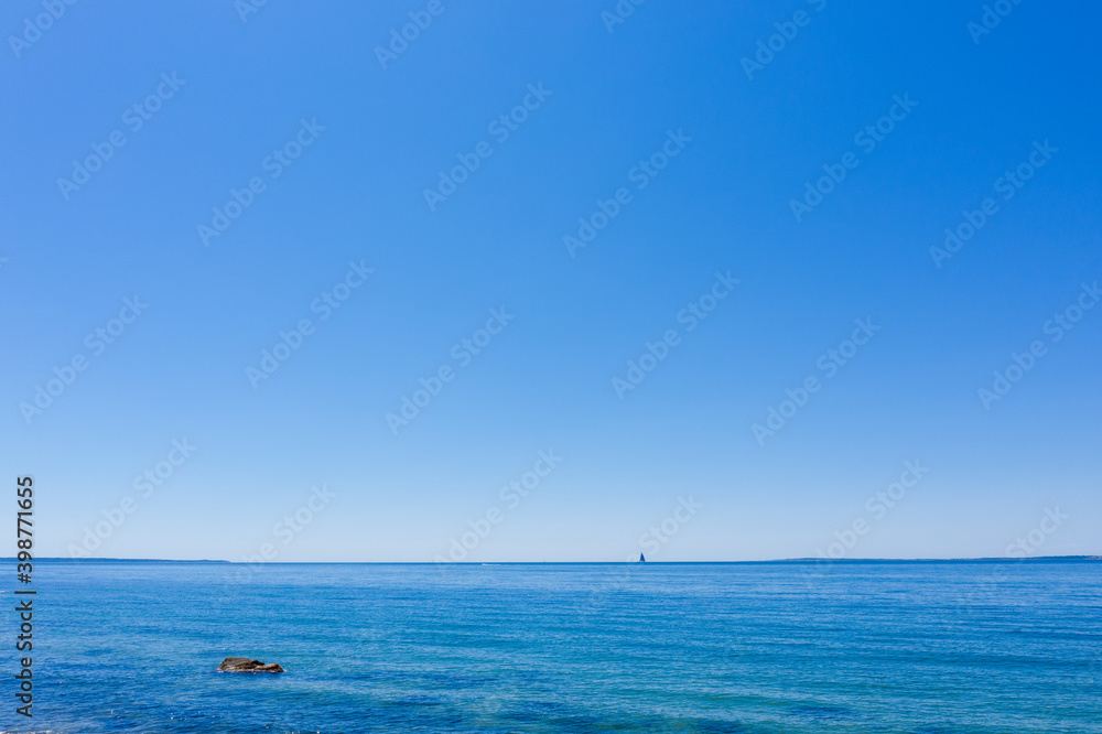 Sailboat and sky showing