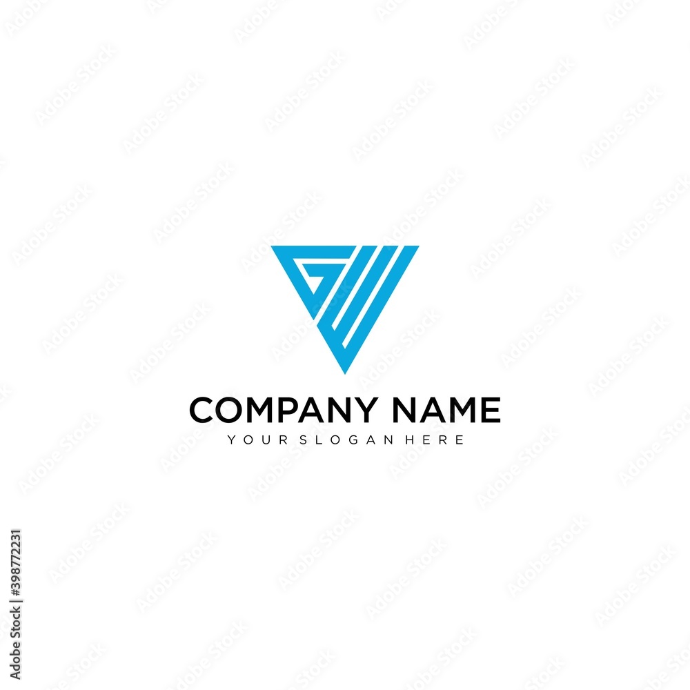 WG GW icon monogram letter text alphabet logo design WG GW icon monogram letter text alphabet logo design