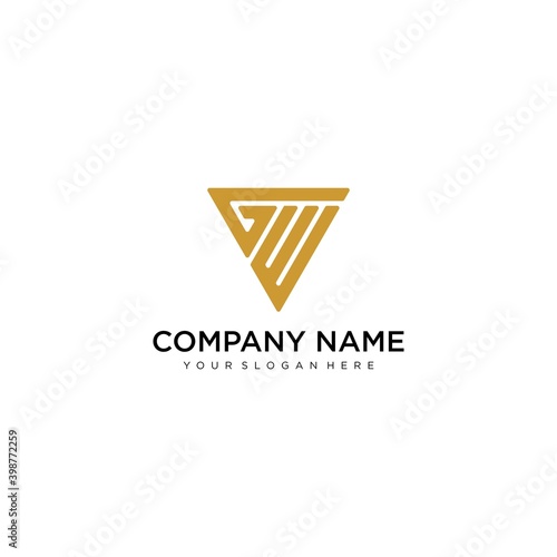 WG GW icon monogram letter text alphabet logo design