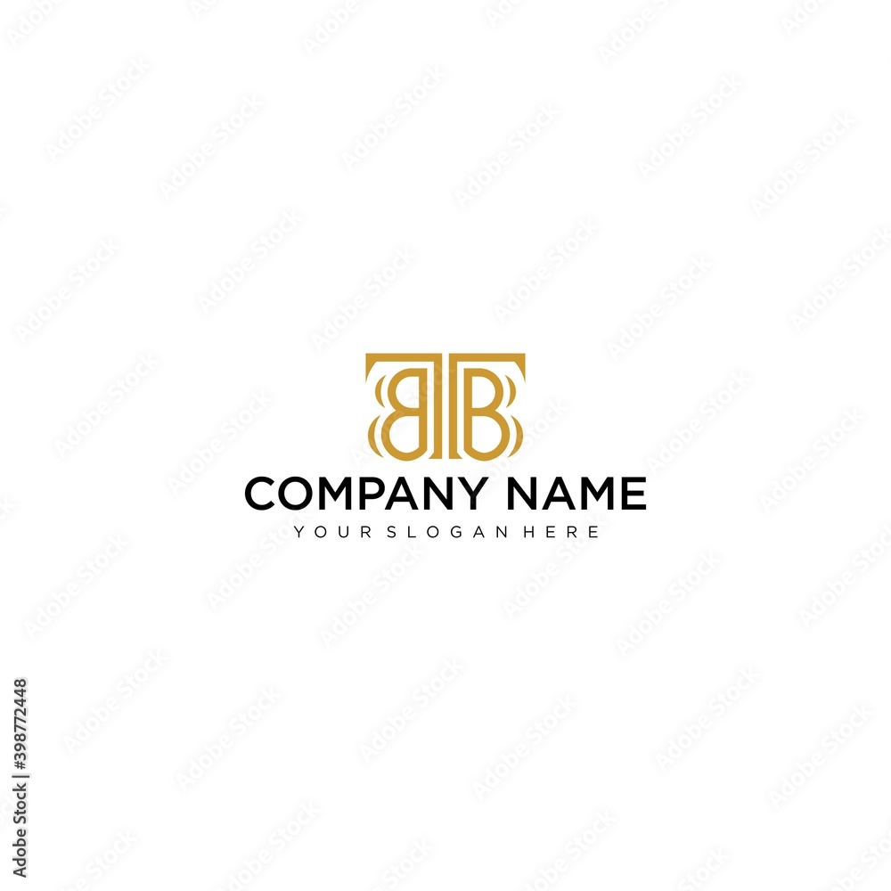 alphabet letters monogram icon logo BT or TB alphabet letters monogram icon logo BT or TB