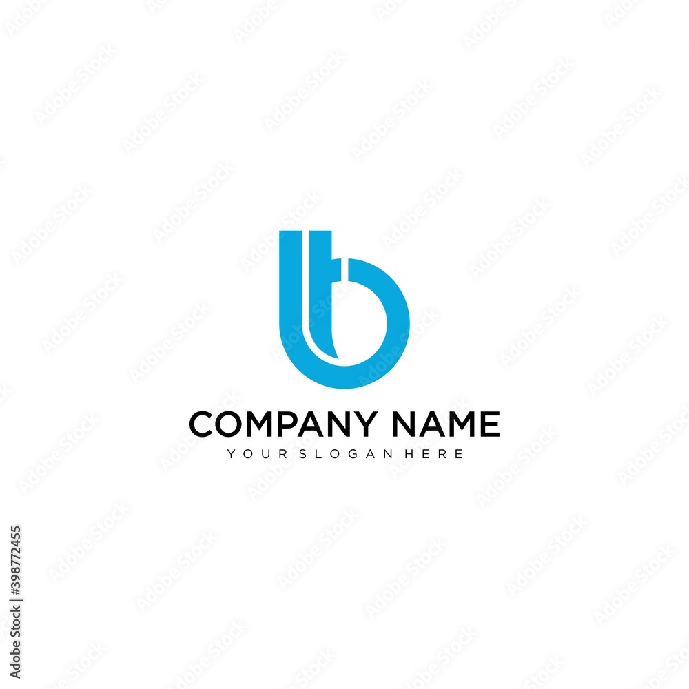 alphabet letters monogram icon logo BT or TB alphabet letters monogram icon logo BT or TB